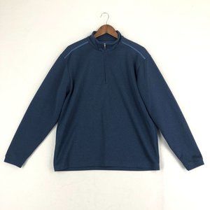 Pebble Beach Men's Size Medium Performance Blue Half Zip Golf Pullover